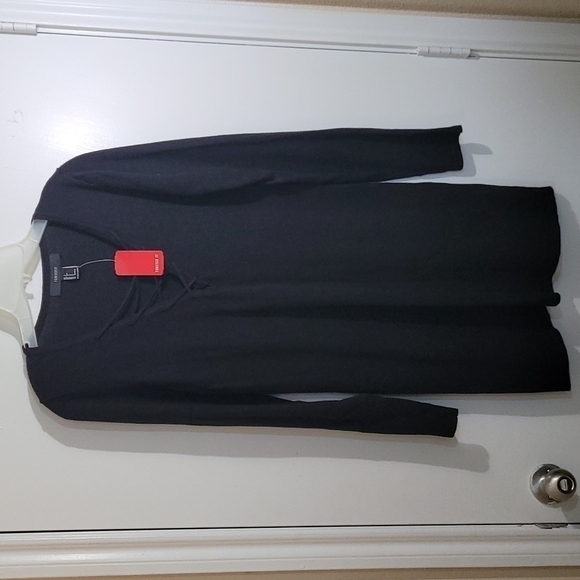 NWT Forever 21 Black Sweater Dress Longsleeve Black Size Small - Picture 1 of 10